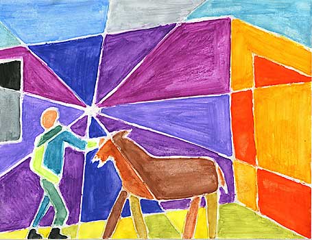 A colorful painting by Paul Klee